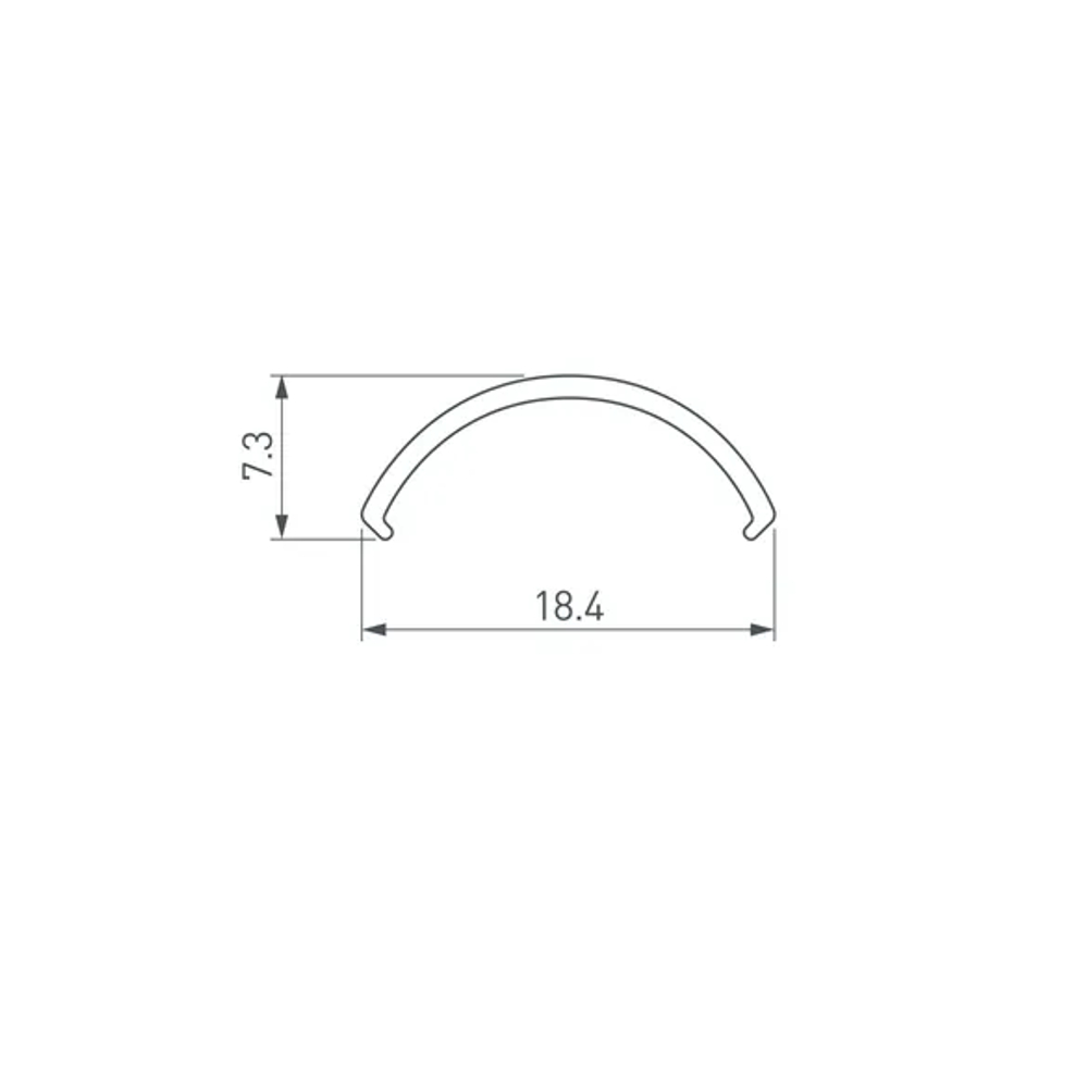 Экран ROUND-D20-2000 OPAL-PM (Arlight, Пластик) 039490