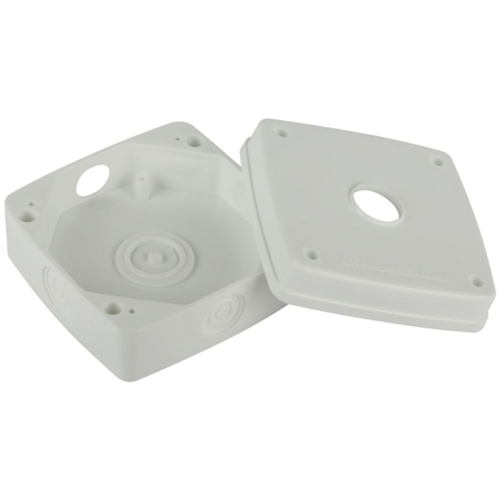 Коробка монтажная ЭРА KOR-MV-140-140-66-W-56 для камер видеонаблюдения белая 140х140х66мм IP56 | Коробки монтажные для камер видеонаблюдения