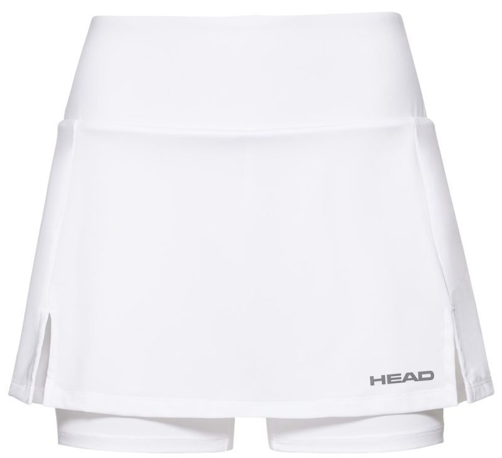 Юбка для девочки теннисная Head Club Basic Skort - white