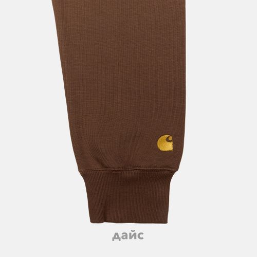 Толстовка мужская Carhartt WIP Chase Sweatshirt артикул:I033660_chocolate - купить в магазине Дайс