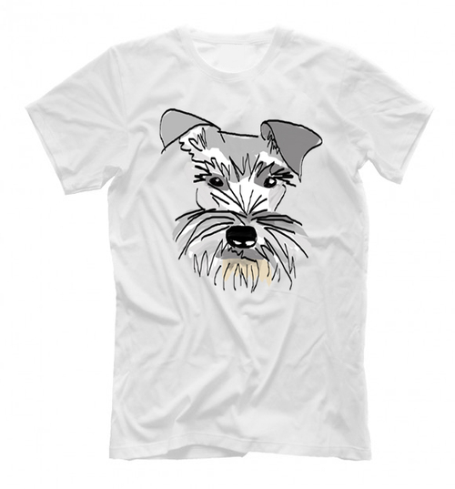 Футболка "Шнауцер - рисунок"