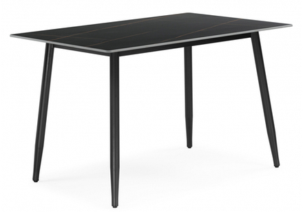 Керамический стол Woodville Rion 120 черный мрамор, черный, ножки черные