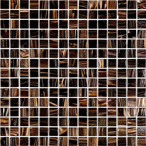 MIX20-BR619 Tobacco Мозаика смешанного цвета чип 20 стекло Alma Mix коричневый квадрат глянцевый