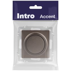 Светорегулятор Intro Accent 6-401-08 поворотный, 600Вт 230В, IP20, СУ, бронза