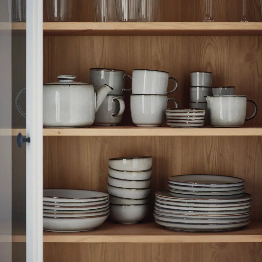 Тарелка IKEA GLADELIG (ГЛАДЕЛИГ), Серый, 20 см