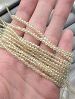 Шпинель стеклянная 3мм, жёлтый с переливом