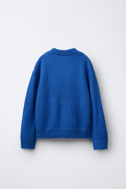 ZARA ВЯЗАНЫЙ ДЖЕМПЕР HELLO KITTY © SANRIO, ЯРКО-СИНИЙ