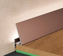 Щелевой плинтус Pro Design Corner 570 коньяк, 2600x15,5x35 мм