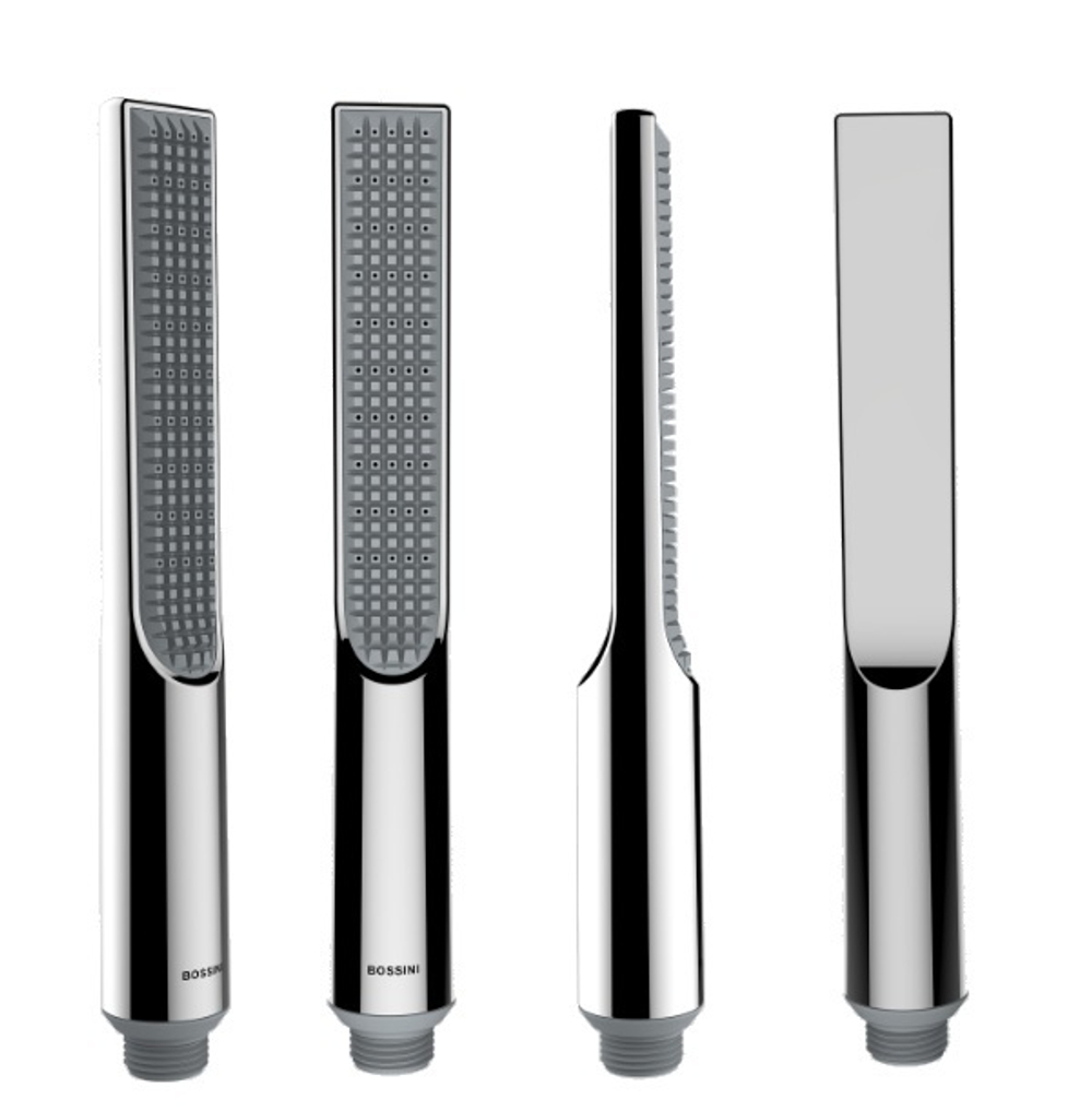 Bossini Apice душ ручной Ø31x241 мм, шланговое подсоединение со встроенным держателем, шланг Cromolux 1500 мм, цвет хром