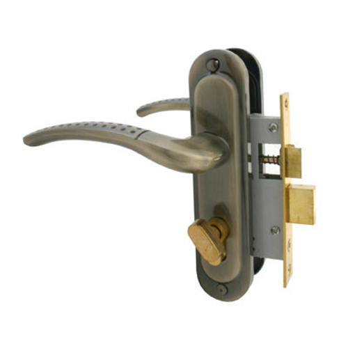 Замок врезной Стандарт 132/50В бронза , вертушка АВ, с/руч.  /4855