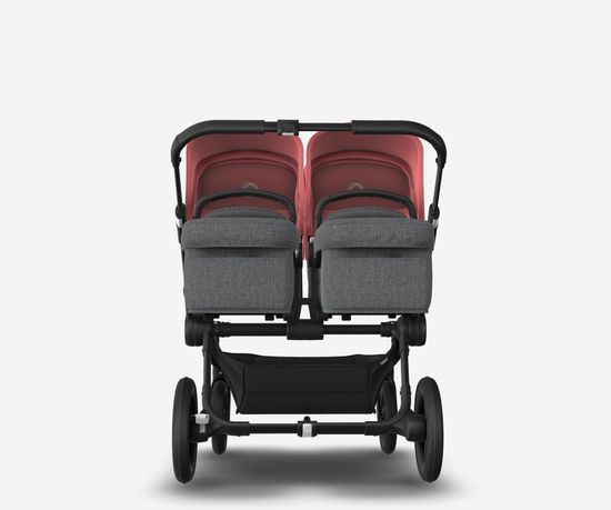 Коляска для двойни 2 в 1 Bugaboo Donkey 5 Twin Sunrise red/Grey melange/Black