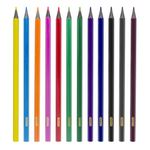 Карандаши цветные ПИФАГОР "СКАЗОЧНЫЙ ГОРОД", 12 цветов, черный пластик, заточенные, 181583