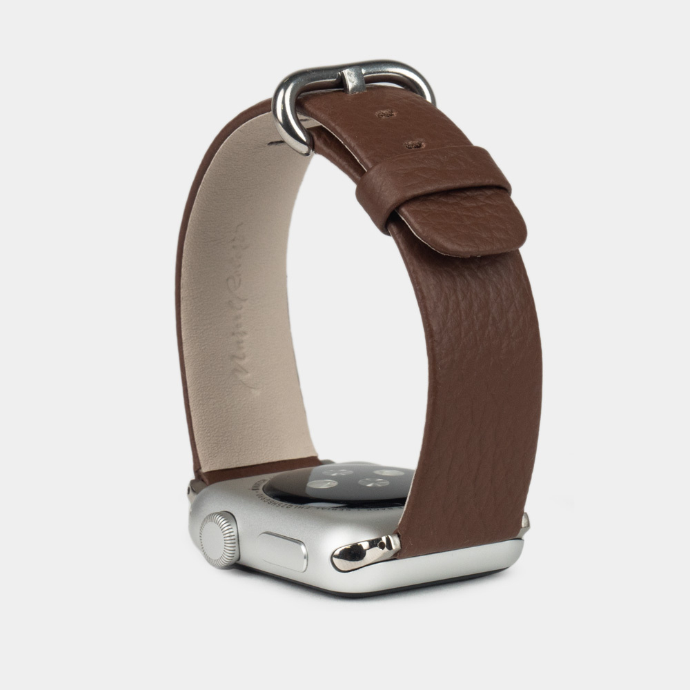 Ремешок для Apple Watch 44/45/46 mm из кожи теленка, цвета шоколад