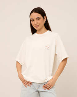 Футболка 03, ТИШИНА И УМИРОТВОРЕНИЕ, сине-оранжевая