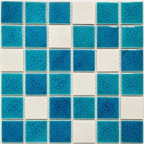Плитка из керамики мозаичная PW4848-26 Porcelain глянцевая белый голубой синий