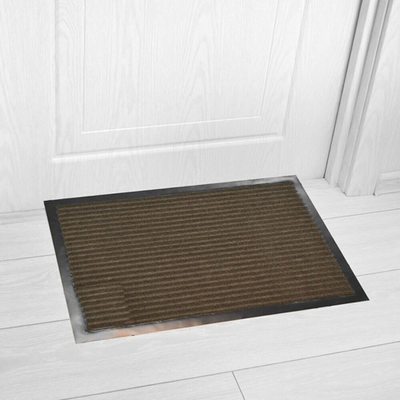 Коврик 40*60см влаговпитывающий ребристый, коричневый