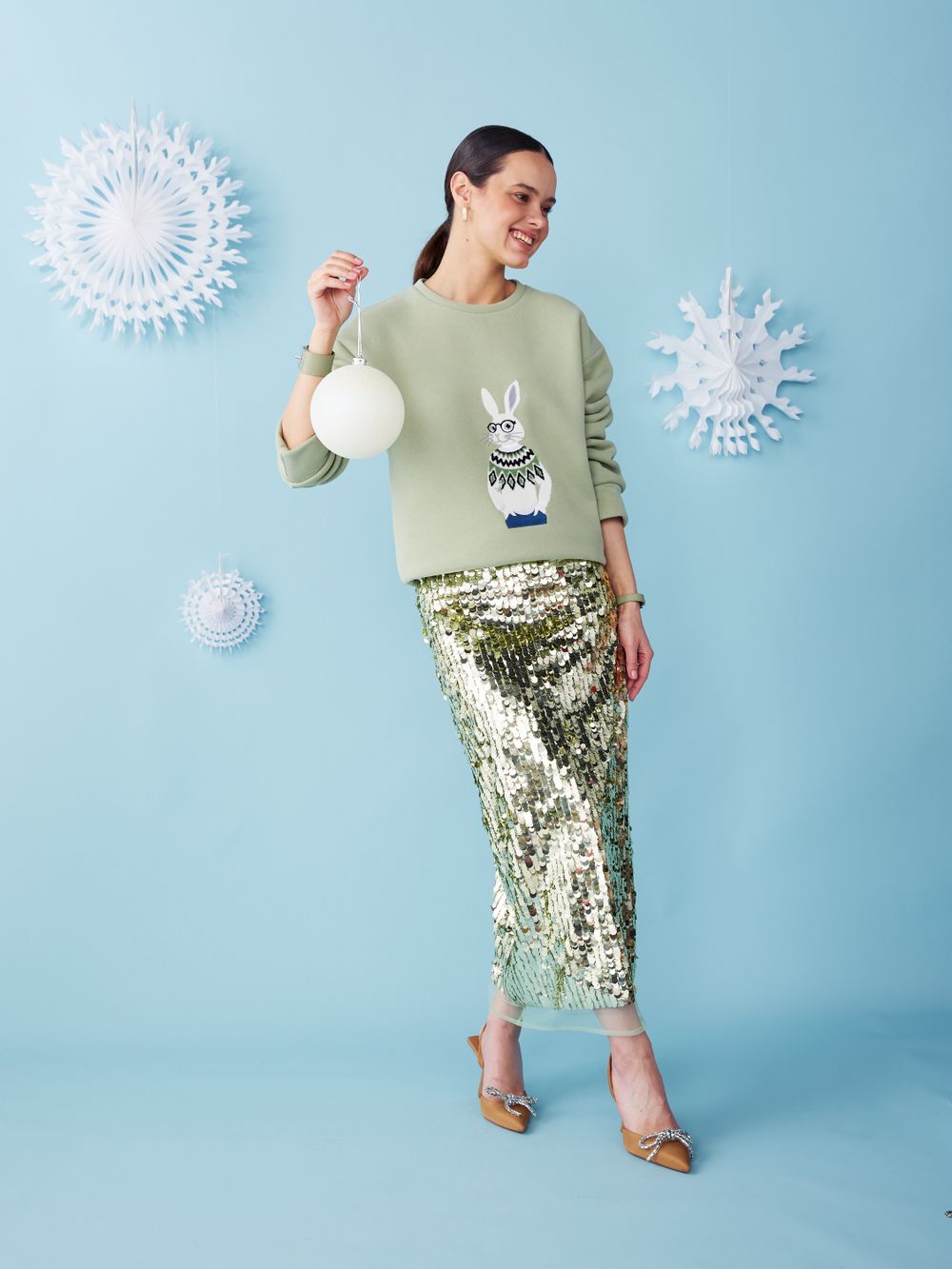 ЮБКА В ПАЙЕТКАХ L.GREEN