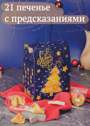 Печенье с предсказанием "Рождественская" 21 шт, ВЕРТЬЕ