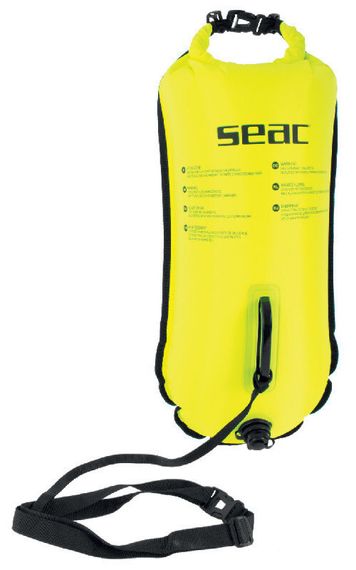 Буй сигнальный для плавания Seac Safe Dry 28 л желтый