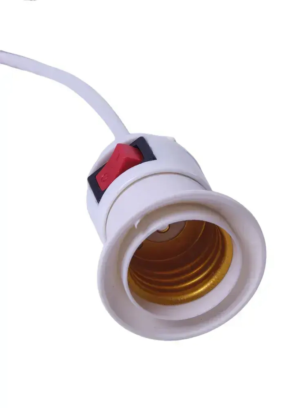 Патрон подвесной е27 с выключателем и шнуром 3 м, патрон для лампы с выключателем для рассады и фитолампы.