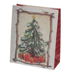 GAEM Пакет подарочный M (бумага 210г/м2, блок 12шт), L26 W12 H32 см, 4в.