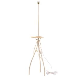 Светильник напольный торшер Нимфея с абажуром Винтаж-2 Белый