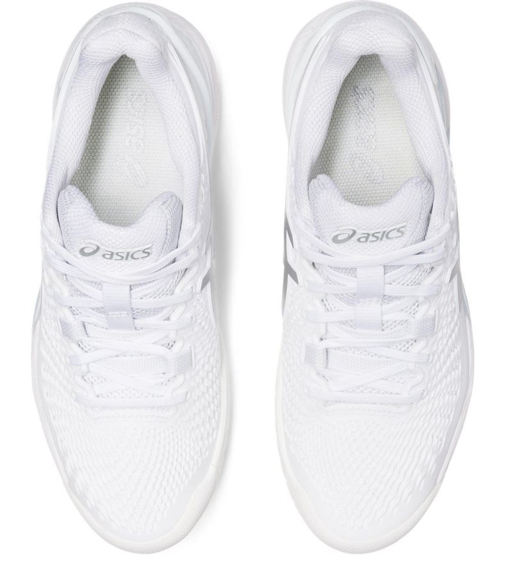 Женские Кроссовки теннисные Asics Gel-Resolution 9 - white/pure silver