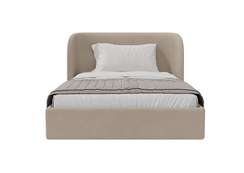 Кровать двуспальная Classic 140 см (бежевый, велюр)