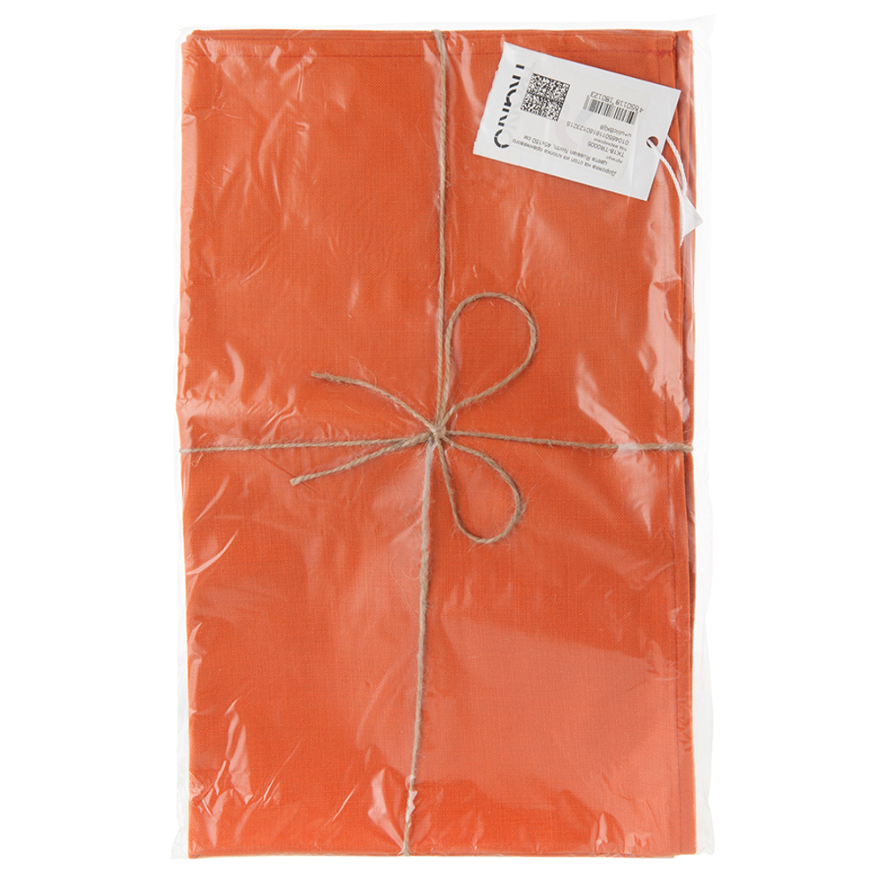 Дорожка на стол из хлопка оранжевого цвета Russian North, 45х150 см