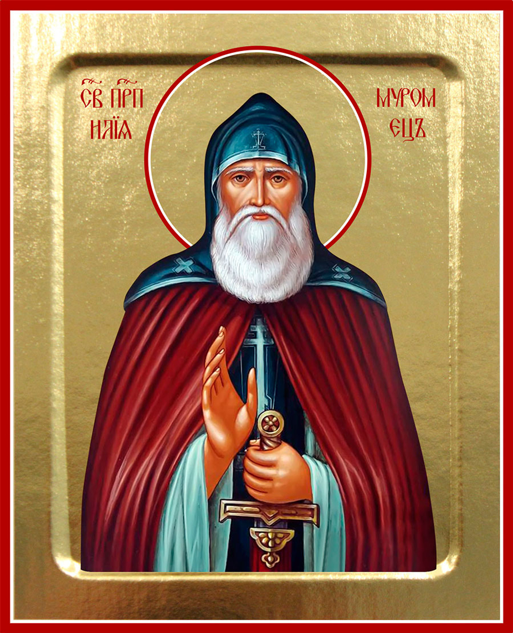 Икона Илии Муромца, преподобного на дереве: 125 х 160 (Синопсисъ)