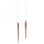 Подвеска «Снежные сосульки» 10/12 см (набор 2 шт), темное золото