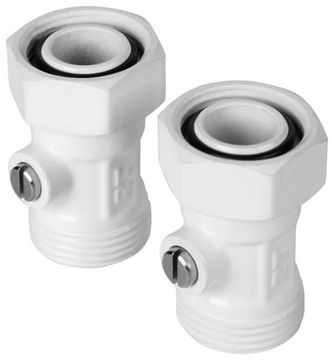 Узел прямой нижнего подключения раздельный Royal Thermo 3/4"x3/4" ЕК евроконус (набор белый)