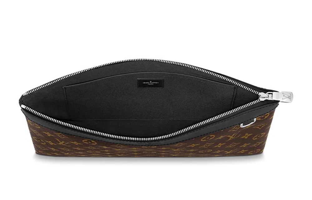 LOUIS VUITTON Discovery Canvas With Leather Handheld Toiletry Bag Large Men"s Brown