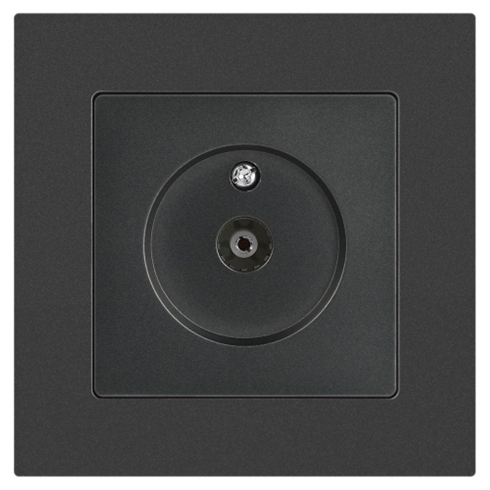 Розетка Intro Accent 6-301-07 TV одиночная, IP20, СУ, графит | Intro