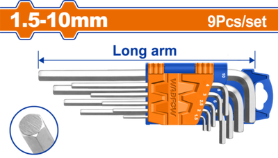 Набор шестигранников HEX 9 шт (6/48) WADFOW WHK1291