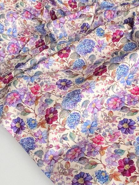 В ПУТИ, СИРЕНЕВАЯ ГОРТЕНЗИЯ - 100% ХЛОПОК 2