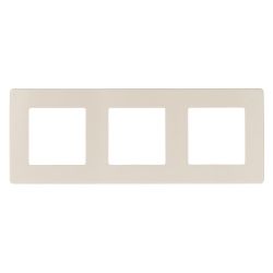 Рамка для розеток и выключателей ЭРА Серия 12 12-5103-02 на 3 поста, Сатин, слоновая кость