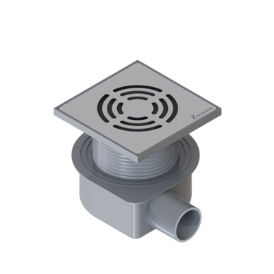 Душевой трап SMART DESIGN 10x10 cm, нерж.сталь ХРОМ