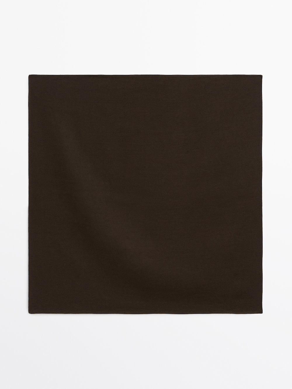 Massimo Dutti Однотонная льняная бандана - limited edition, коричневый