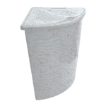 Корзина для белья Aqua 40 л угловая мраморный