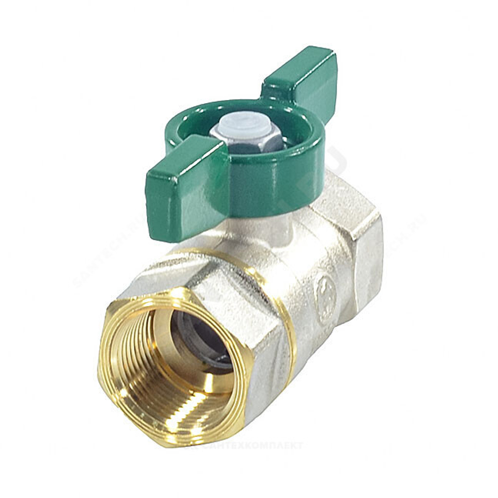 Кран шаровой латунь хром R251W Ду 15 Ру42 ВР бабочка Giacomini R251WX023