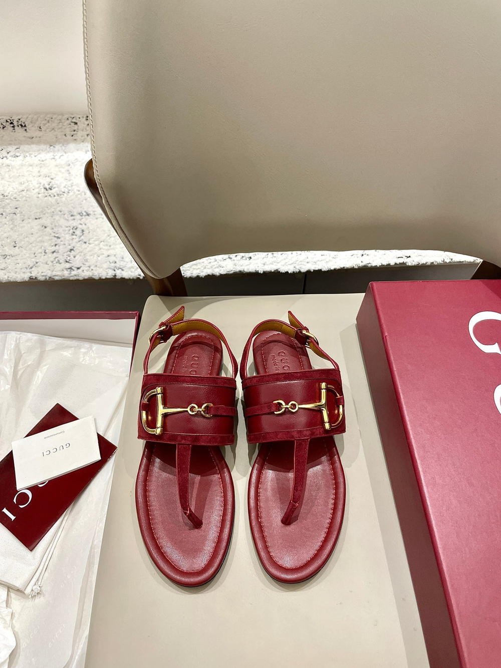 Gucci Horsebit Thong Sandal