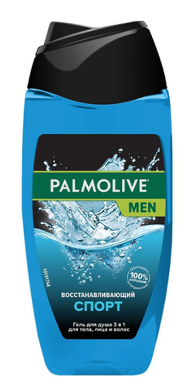 PALMOLIVE MEN гель д/душа 3в1 250мл. (восстан.) Спорт