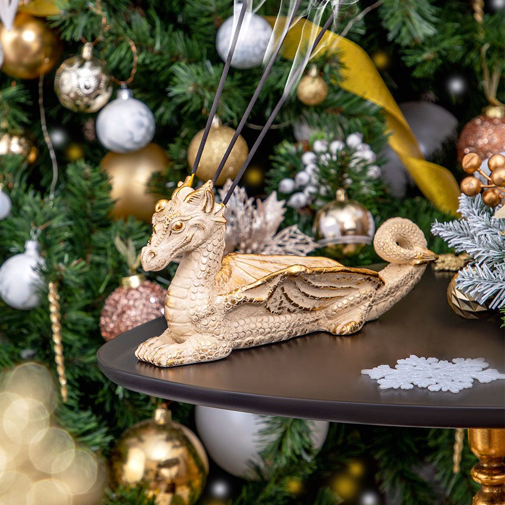 Подставка для благовоний и ароматических палочек Дракон Тесса Айвори