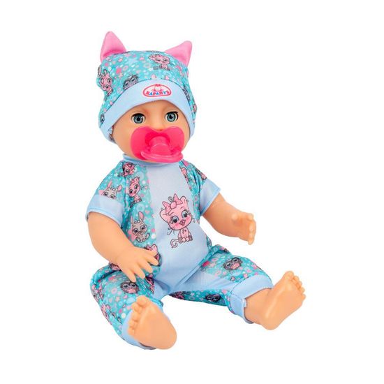 Пупс озвуч 25см, пьет, писает, закр. глазки, 4акс, 50 звуков КАРАПУЗ