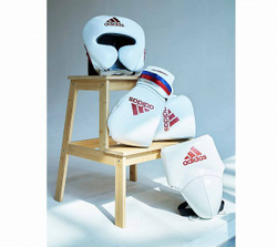 Перчатки боксерские AdiSpeed бело-сине-красные adiSBG501PRO