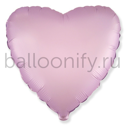 Фольгированная фигура, сердце, 18"/46СМ Сатин Lilac