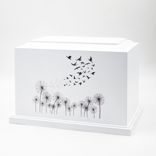 Урна для праха "Реквием L" с печатью Одуванчики