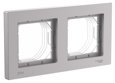 ATLASDESIGN AQUA 2-постовая РАМКА IP44, АЛЮМИНИЙ