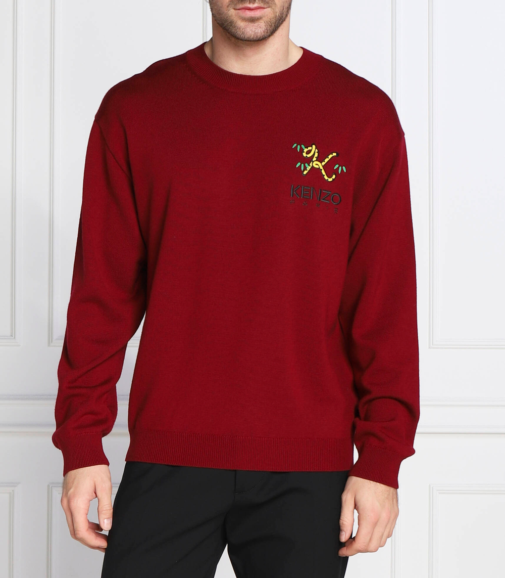 Хлопковый свитер Kenzo - бордовый(FC65PU3423LA)